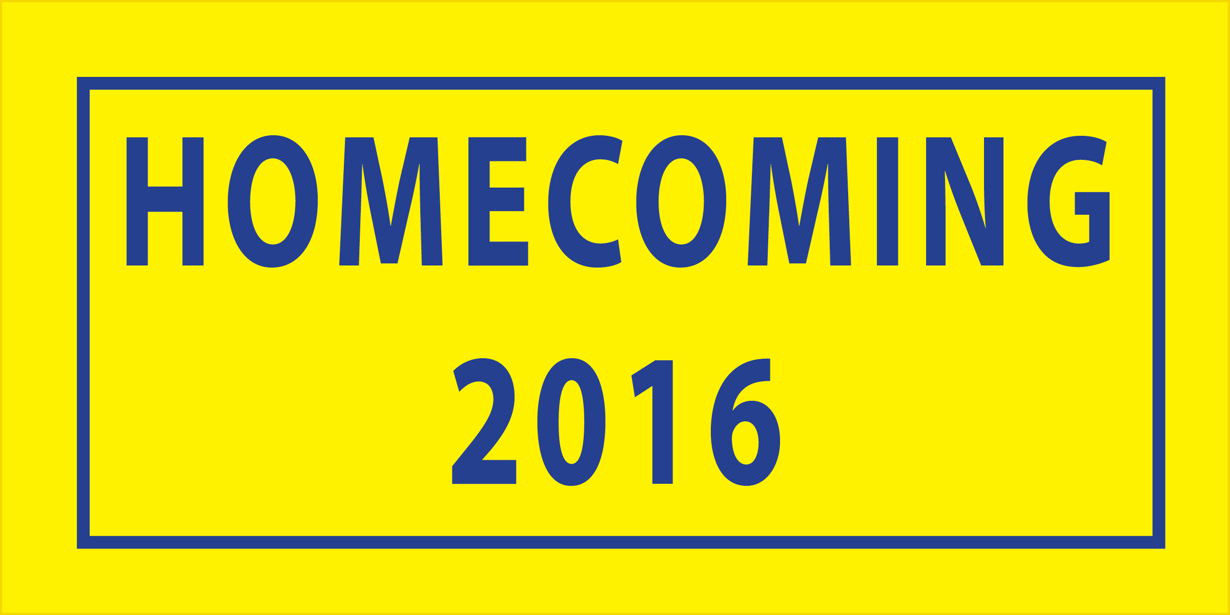 Graphic showing Homecoming 2016
