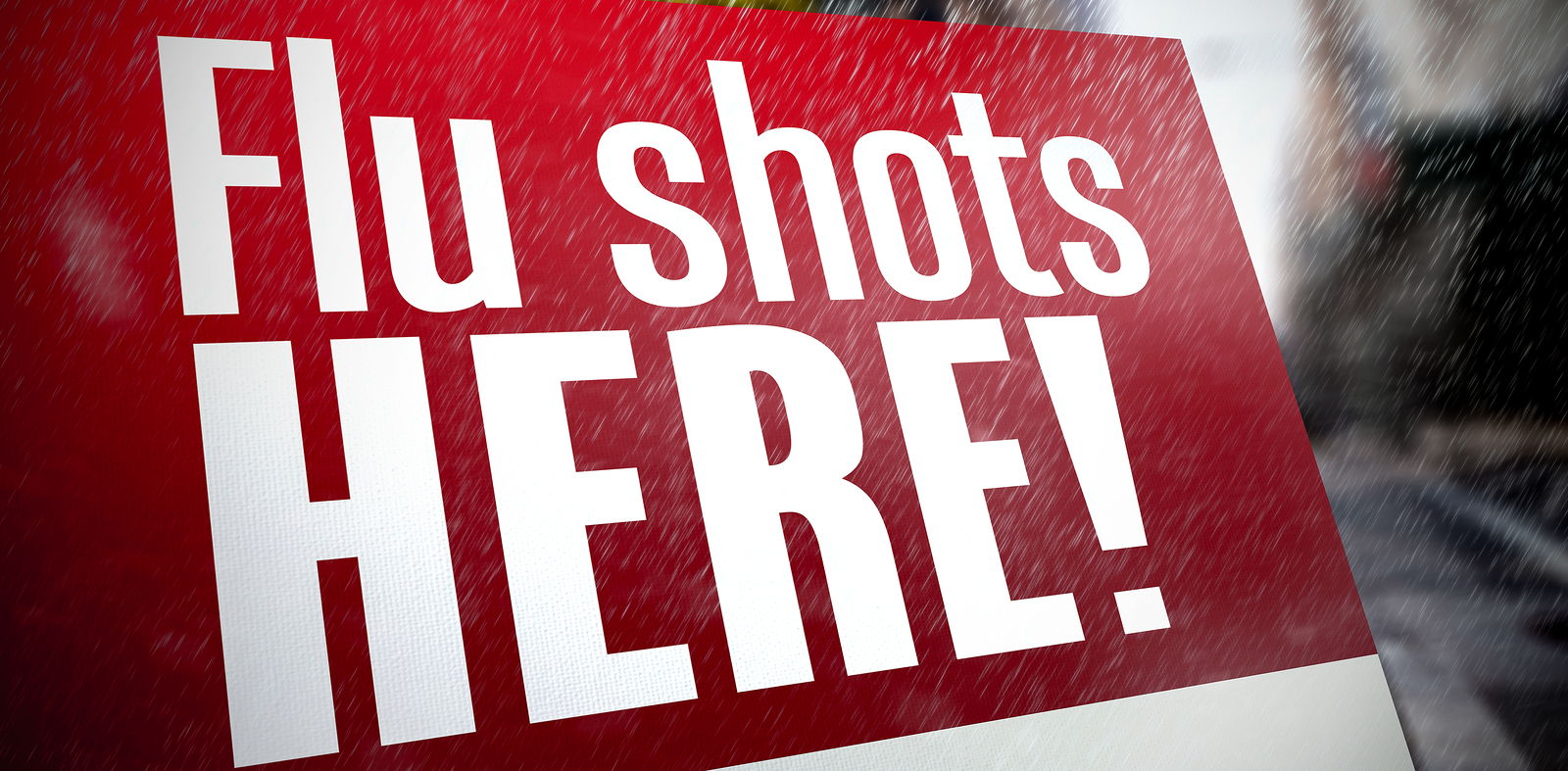 Graphic of sign advertising flu shots